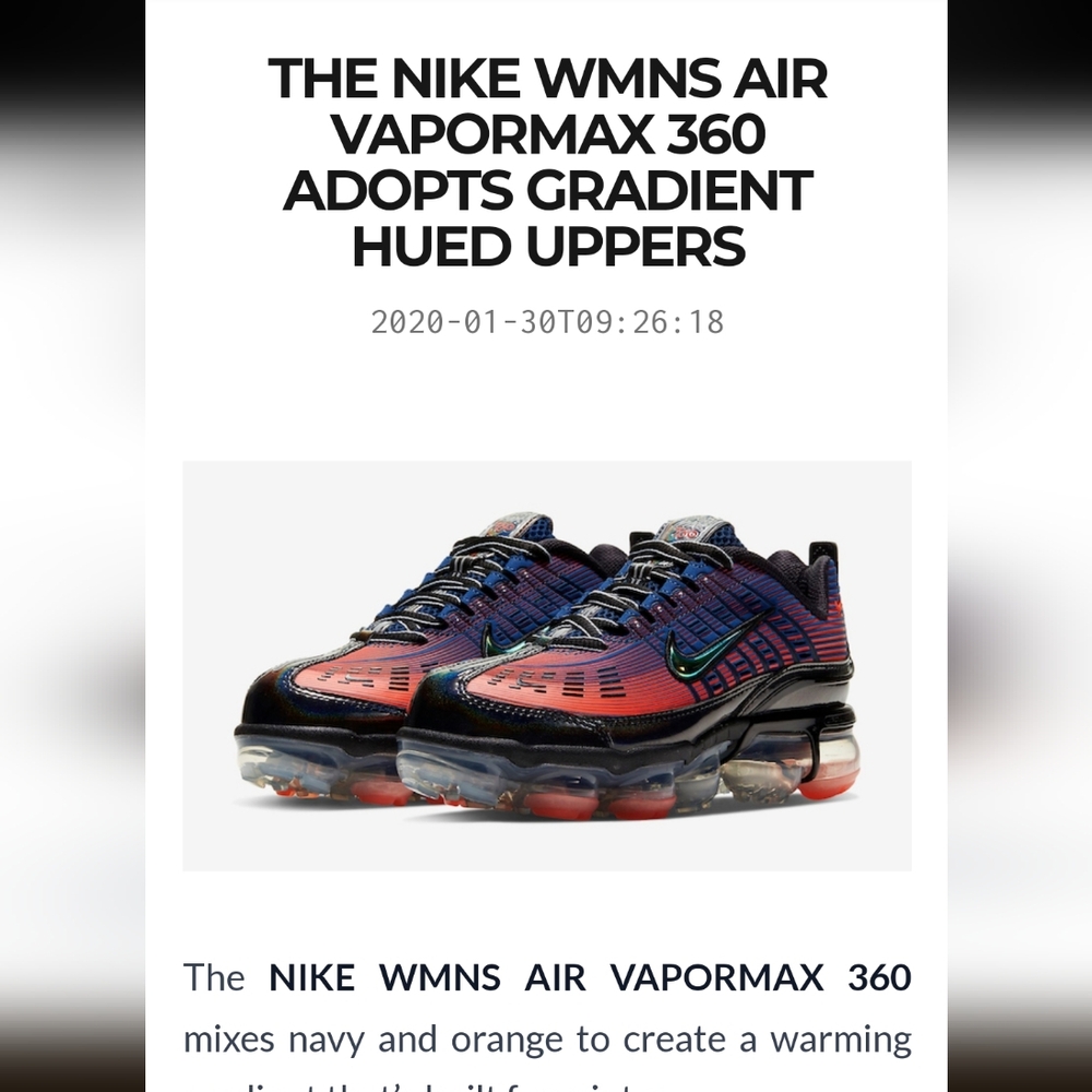 Brand new NikeVaporMax 360 sneakers